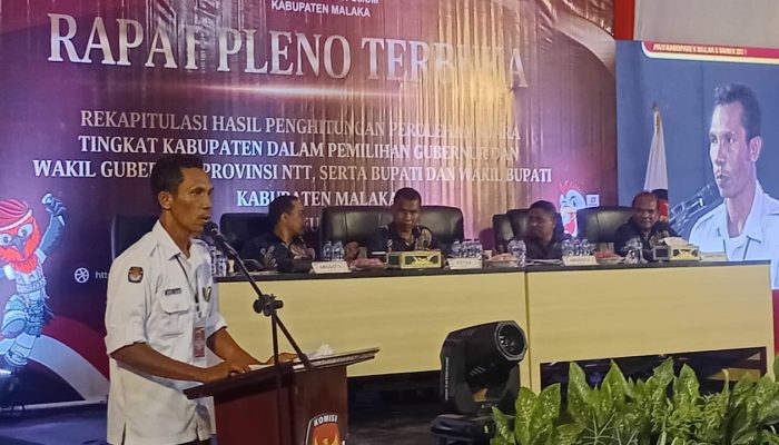 Pleno Hasil Pilkada Malaka 2024 Tingkat Kabupaten, SBS-HMS Unggul Besar